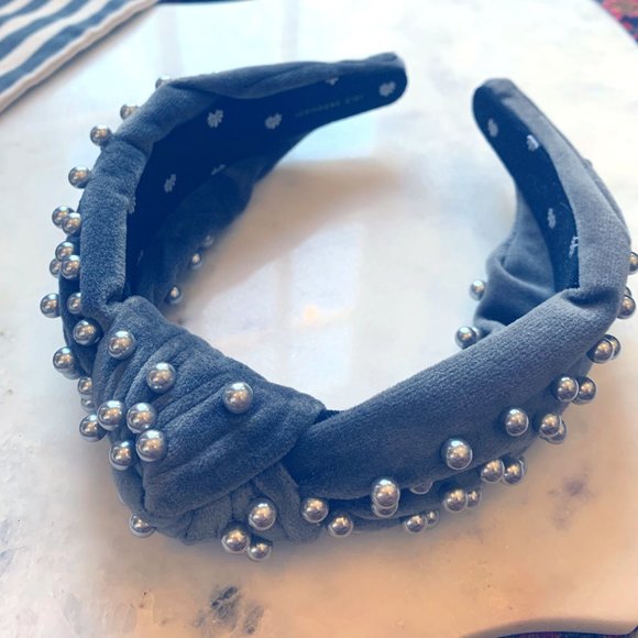 NWOT Lele Sadoughi Gray Pearl Embellished Headband main image 4
